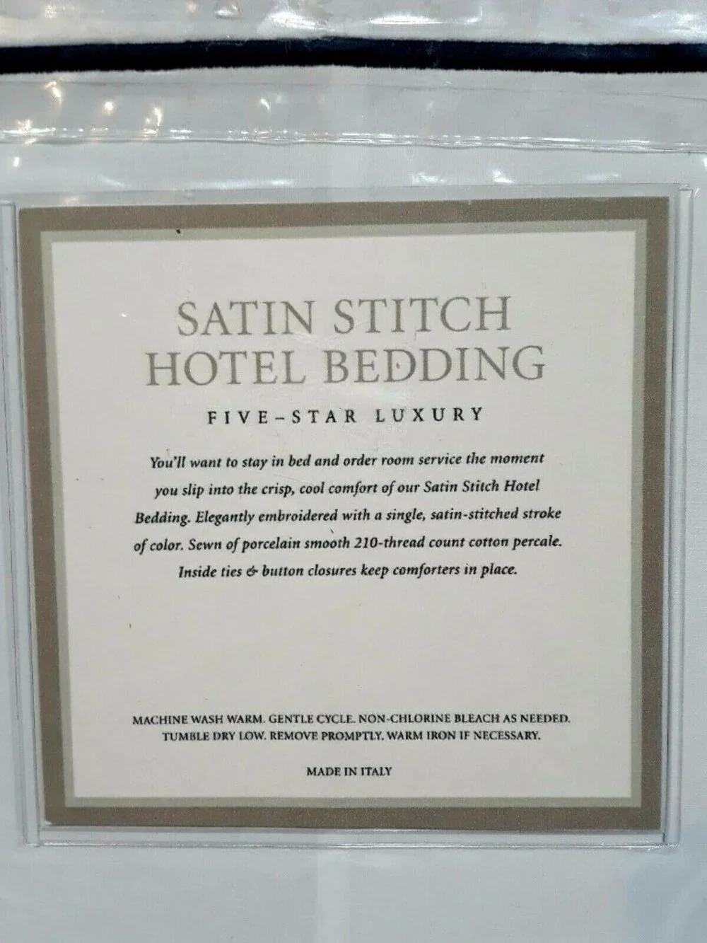 New Restoration Hardware Satin Stitch Hotel Bedding 12 x 18 Boudoir Pillow Sham